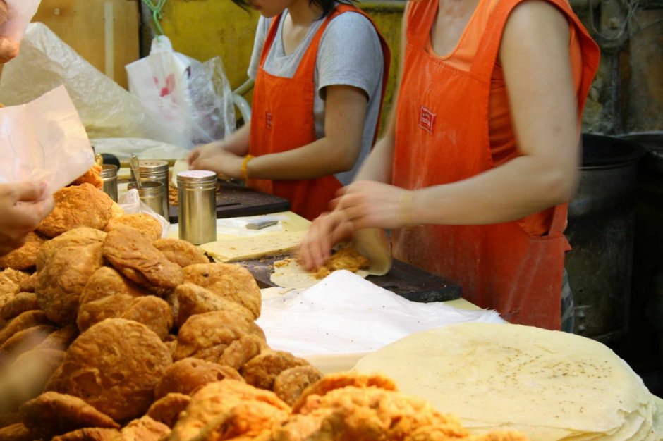 現做大餅包小餅 攝影：老山羊部落格