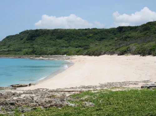 砂島生態保護區-砂島的沙灘、山色、海洋景觀