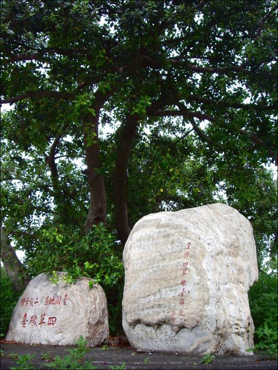 二级古迹-四草炮台碑记 摄影：四草砲台