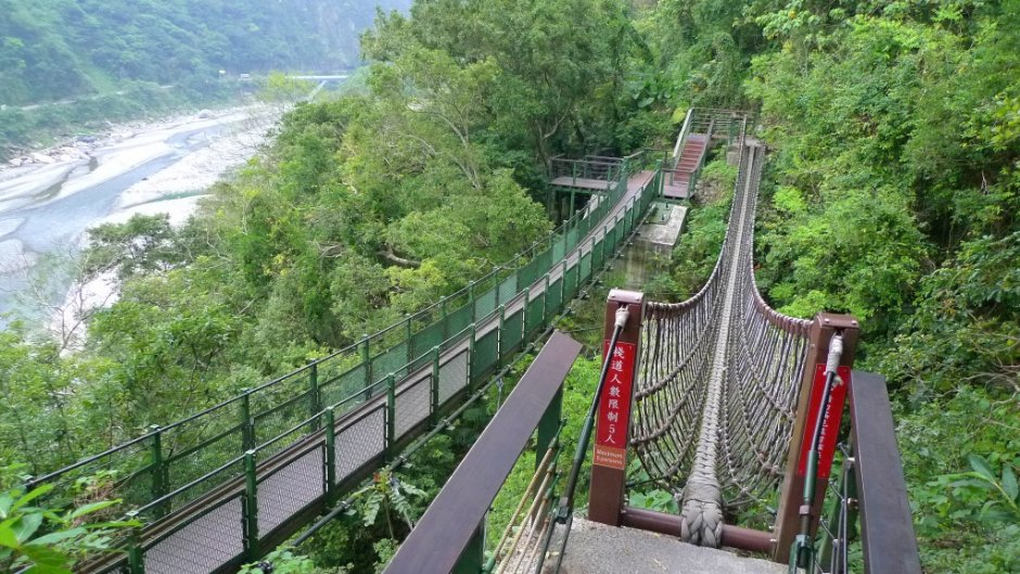 小錐麓步道中刺激的吊橋/Eva隨手拍